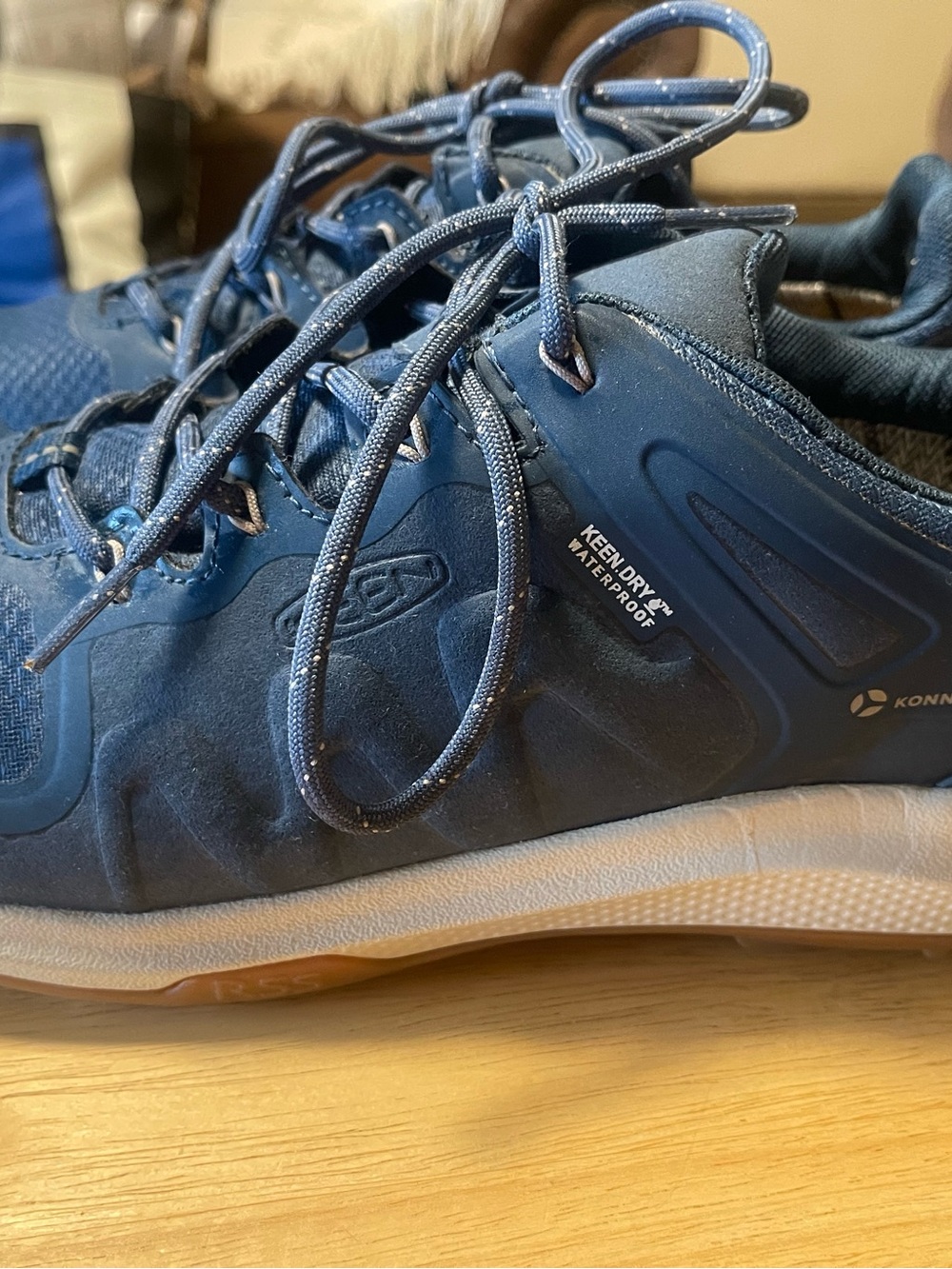 Keen Explore Waterproof Hiking Shoe ~ Size 8.5 Blue One Shoe Without Insole